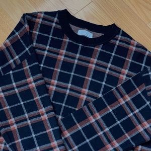 OAK AND FORT Plaid  Sweater ll Oversized